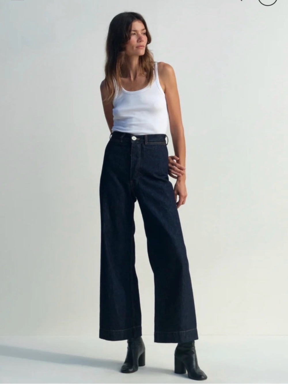 Jesse Kamm - HTF Dark Indigo Sailor Wide Leg, High Waist